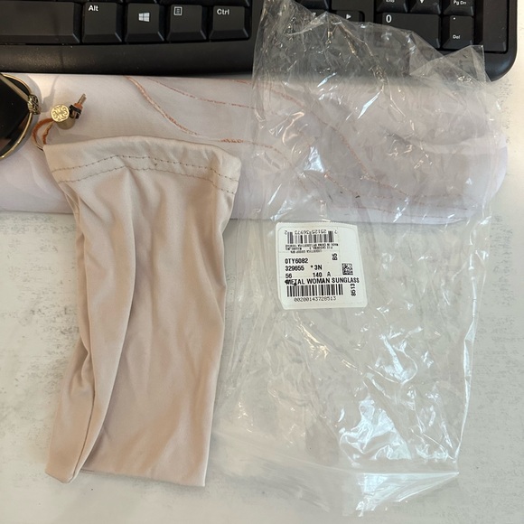 Tory Burch TY6082 329655 56mm Shiny Gold Metal Sunglasses - Picture 12 of 12